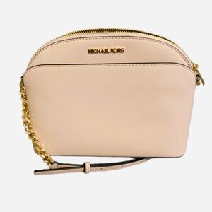 EUC Michael Kors Jet Set Travel Medium Dome Crossbody Bag in Powder Blush